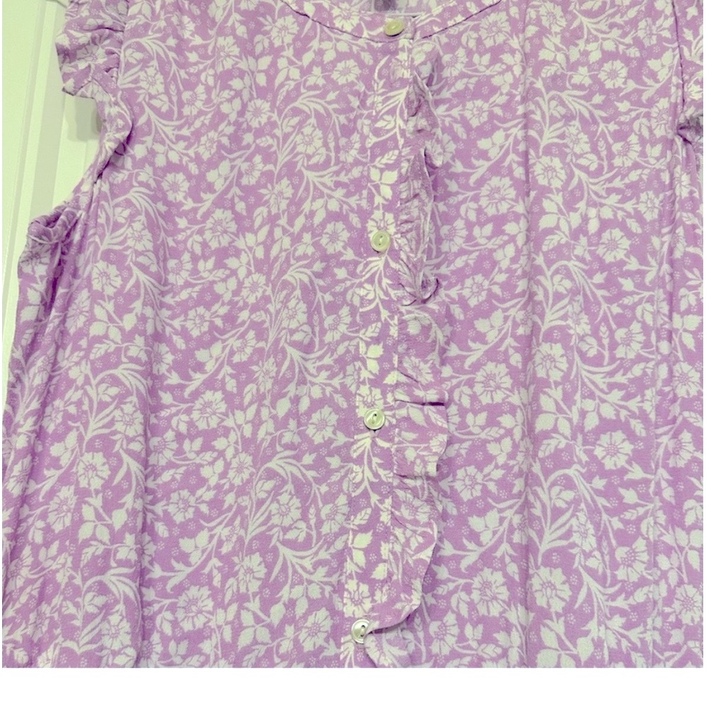 Talbots floral tiered dress 10 petite - Picture 3 of 3